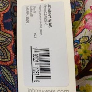 Johnny Was Dress NWT size small Stunning Silk